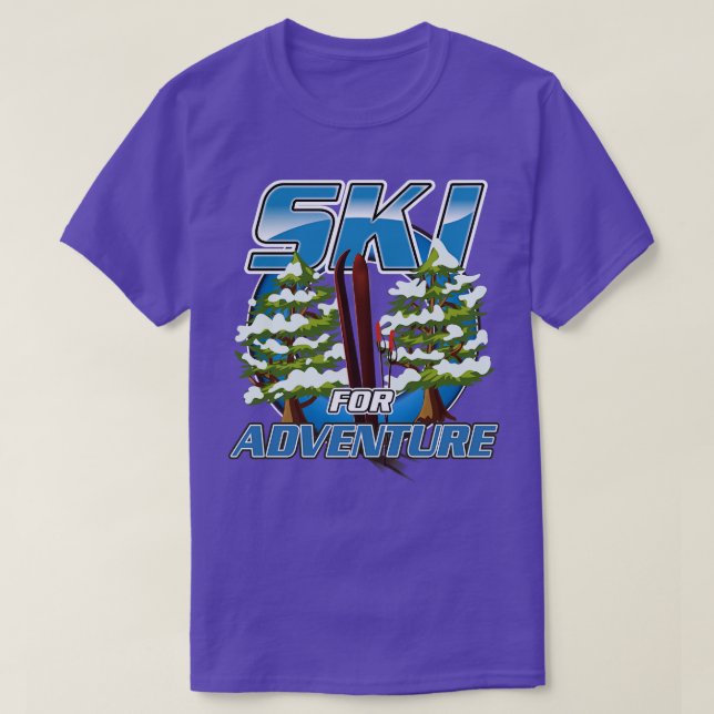 Ski för äventyr-resor t shirt (Design framsida)