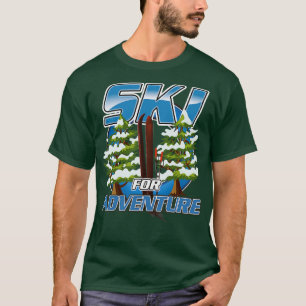 Ski för logotyp av resor i äventyr t shirt
