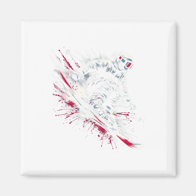 Ski Freestyle Skiing Freeski Winter Extreme Sports Magnet (Framsidan)