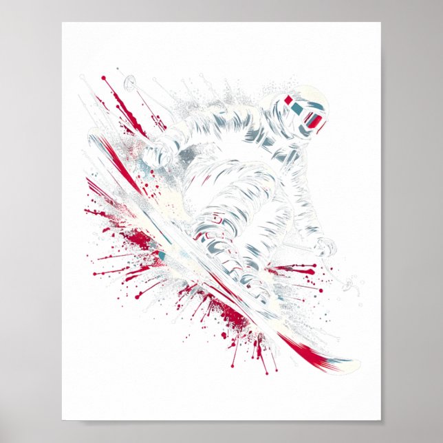 Ski Freestyle Skiing Freeski Winter Extreme Sports Poster (Framsidan)