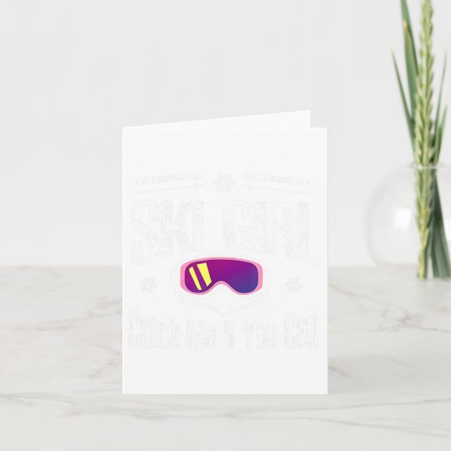Ski Girl fånga mig om du kan Kort (Framsida)