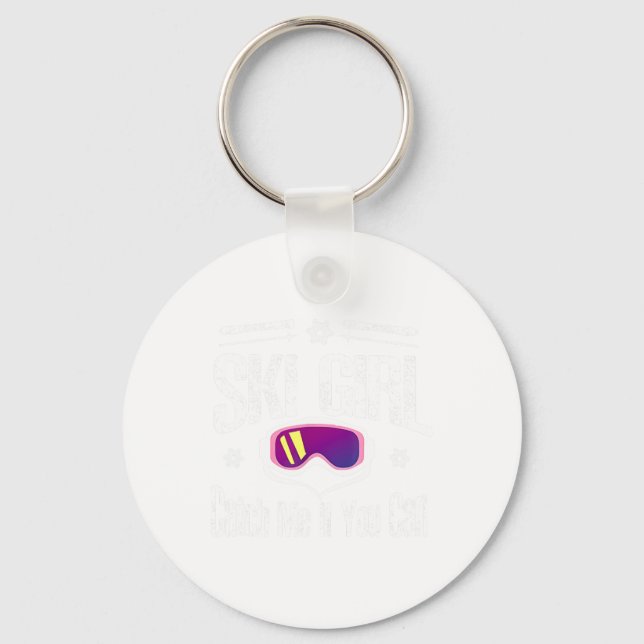 Ski Girl fånga mig om du kan Nyckelring (Framsida)