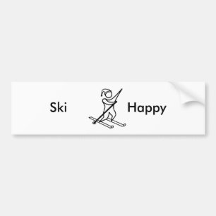 Ski Glad (Skiar) Bildekal