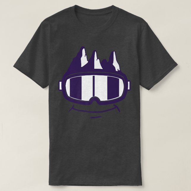 Ski-glasberg vintersport snö t shirt (Design framsida)