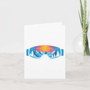 Ski Goggles Art Nature Mountain Minimalist Skiing Kort
