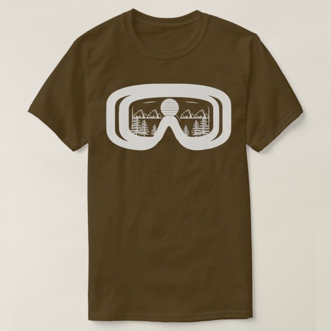 Ski Goggles for Snowboarders Funny Skiing Kläder T Shirt (Design framsida)