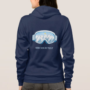 Ski Goggles Illustration Personlig Navy Blue T Shirt