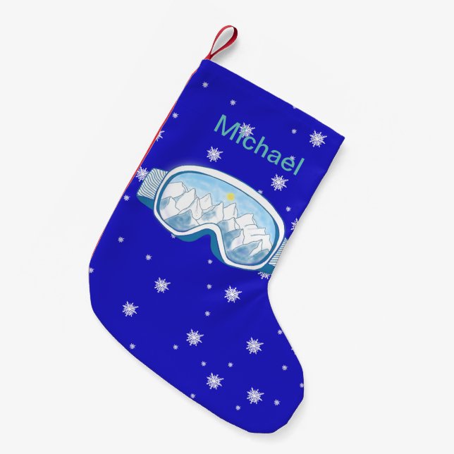 Ski Goggles med personlig för bergsreflexion Liten Julstrumpa (Framsidan (Hängande))