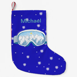 Ski Goggles med personlig för bergsreflexion Liten Julstrumpa