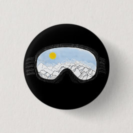 Ski Goggles Mountain View Illustration Knapp