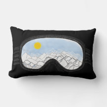 Ski Goggles Mountain View Illustration