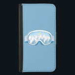 Ski Goggles Mountains Reflection Illustration Plånboksfodral För Samsung Galaxy S5<br><div class="desc">Ski Goggles & Mountains Illustration.</div>
