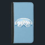 Ski Goggles Mountains Reflection Illustration Plånboksfodral För Samsung Galaxy S5<br><div class="desc">Ski Goggles & Mountains Illustration.</div>