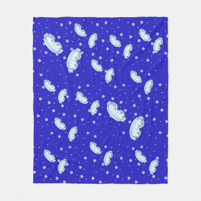 Ski Goggles Snowflake Dance Fleecefilt (Framsidan)