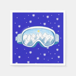 Ski Goggles Snowflake Dance Pappersservett