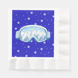 Ski Goggles Snowflake Dance Pappersservett