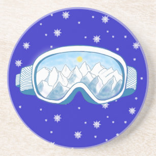 Ski Goggles Snowflake Dance Underlägg