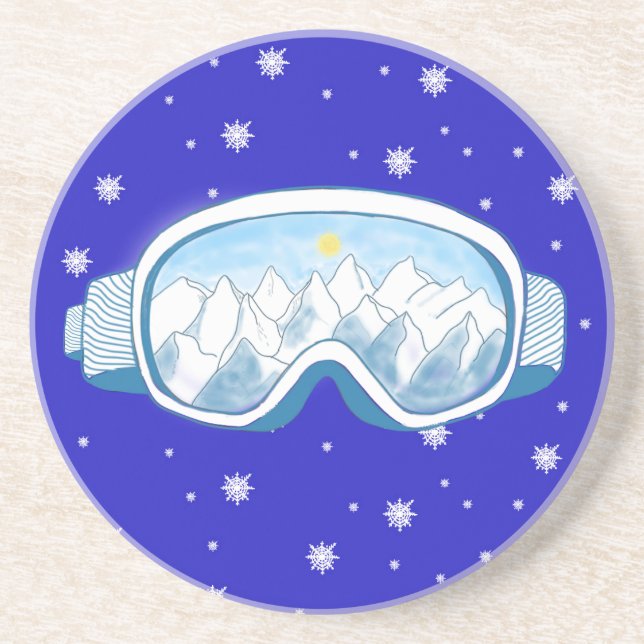 Ski Goggles Snowflake Dance Underlägg (Framsidan)