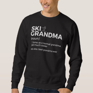 Ski Grandma Definition Best Grandma Aldrig Skiing Lång Ärmad Tröja