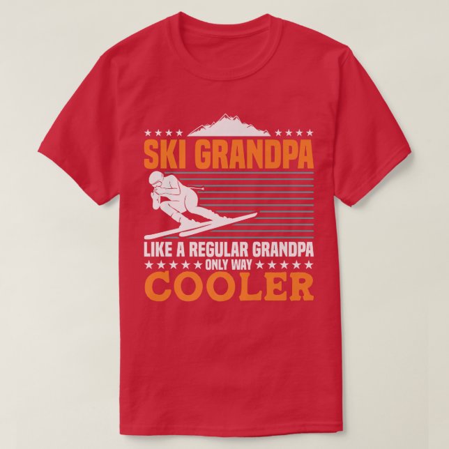 Ski Grandpa Endast Way Cooler Funny Skiing Grandfa T Shirt (Design framsida)
