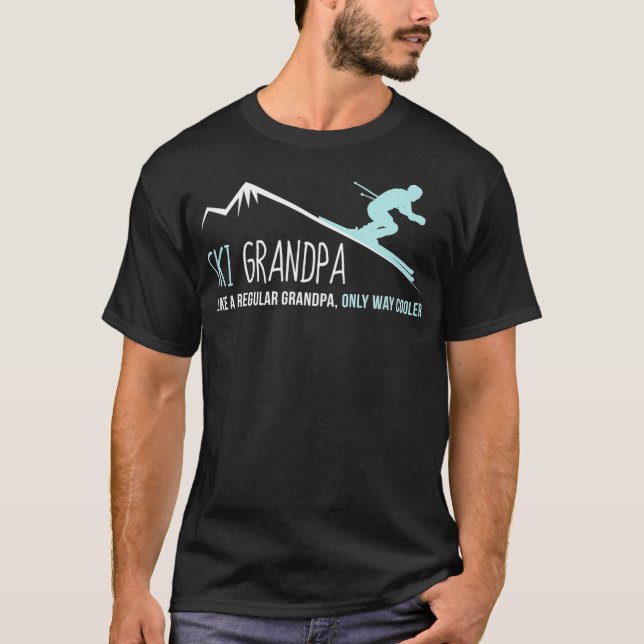Ski Grandpa Funny Cute Winter Skiing Gift T Shirt (Framsida)