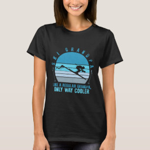 Ski Grandpa Skier Mountain Snö Skiing Grandpa Sno T Shirt
