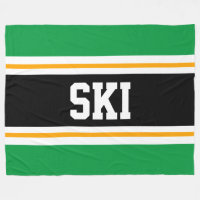 SKI Gult med svart Grönt, vit Tävla Rand