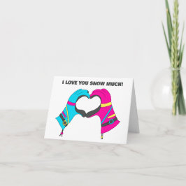 Ski-handskar Skiing Theter Valentindagen Kort