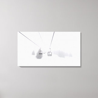 Ski Hiss Art, Whiteout Cabin Decor, Large Canvas