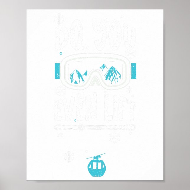 Ski Hiss gör dig jämn till Hiss - Apres Ski Ord Poster (Framsidan)