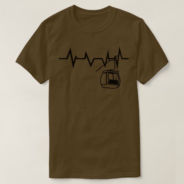 Ski Hiss Heartslag Skier 2 T Shirt (Design framsida)