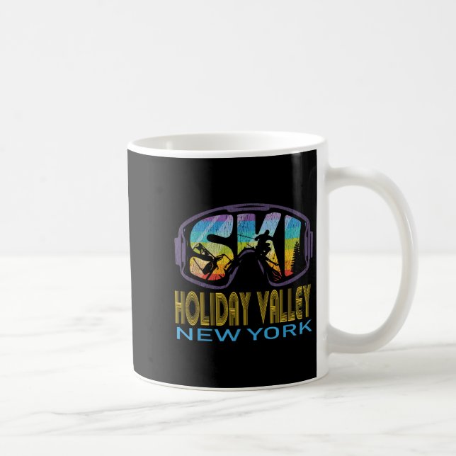 Ski Holiday Valley New York Skiing Vacation Kaffemugg (Höger)