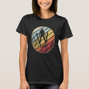 Ski-hoppande skidburk för vintage skidresor t shirt