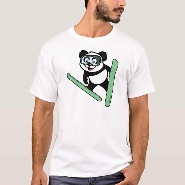 Ski-hopping Panda T Shirt (Framsida)