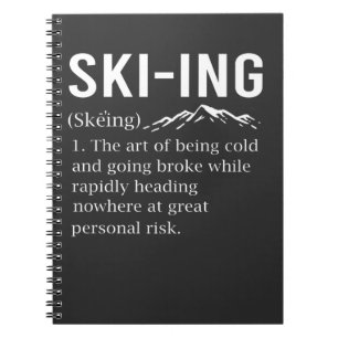 Ski Humor Skiing Funny Winter Sport Joke Anteckningsbok
