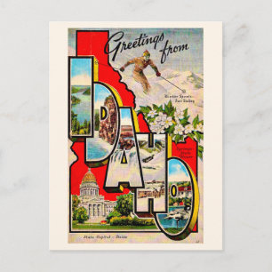 Ski Idaho - Sun Valley Vintage vykort