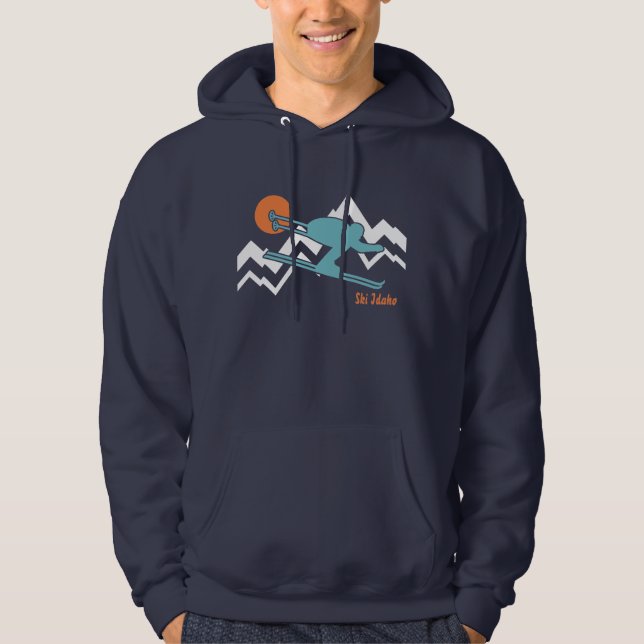 Ski Idaho Sweatshirt Med Luva (Framsida)