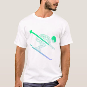 Ski-ikon för Skiier Ski Girls Skiing T Shirt