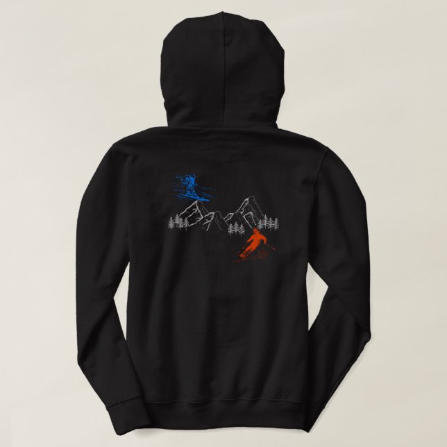 Ski in-ski-ut hoodie (Design baksida)