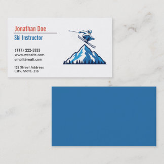 Ski Instructor Business Card Visitkort
