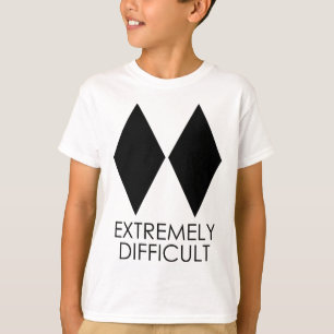 Ski, jag är svår att hoppas på skier-snäckor t shirt