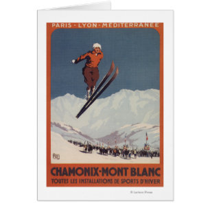 Ski Jump - PLM Olympic Promo Poster Hälsningskort