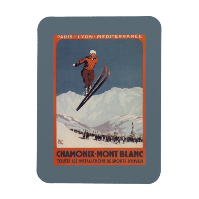 Ski Jump - PLM Olympic Promo Poster Magnet (Vertikal)