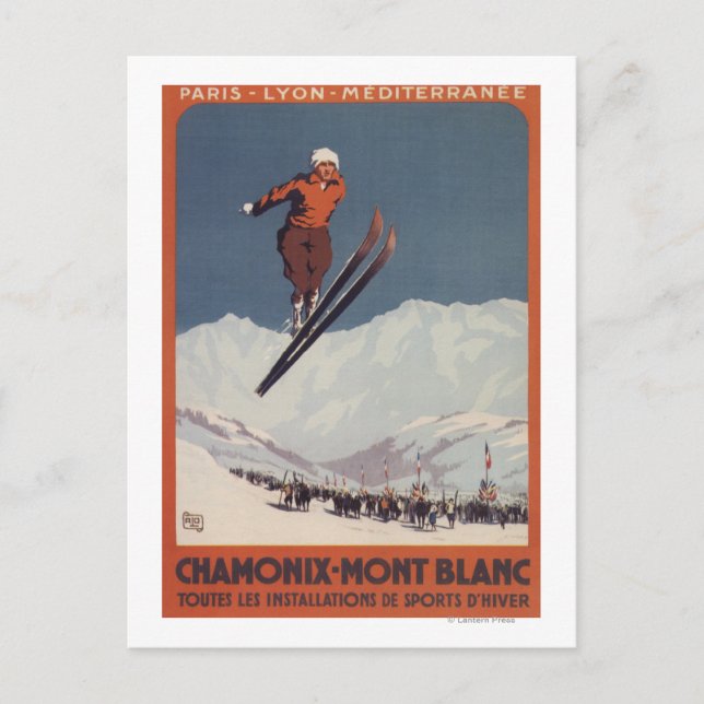 Ski Jump - PLM Olympic Promo Poster Vykort (Framsida)