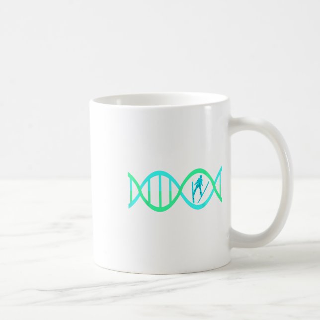 Ski Jumper Dna Ski Jumping Skier Idrottsman Hoppa  Kaffemugg (Höger)