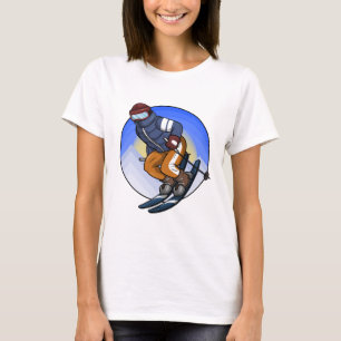 Ski jumper med skidhattar och glasögon t shirt