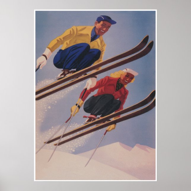 Ski-Jumper Retro Vintage Ski Poster (Framsidan)