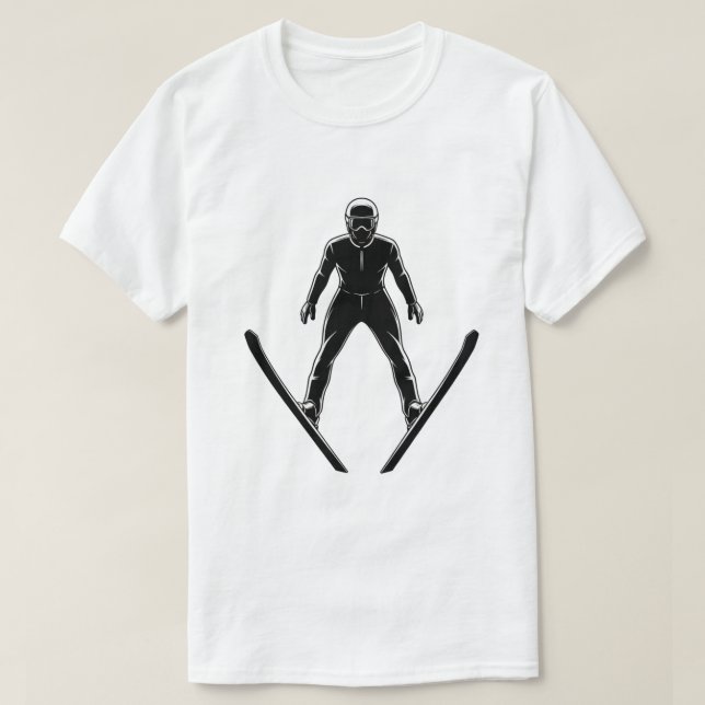 Ski Jumper Silhouette T Shirt (Design framsida)