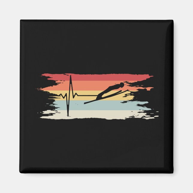 Ski Jumping Retro Magnet (Framsidan)