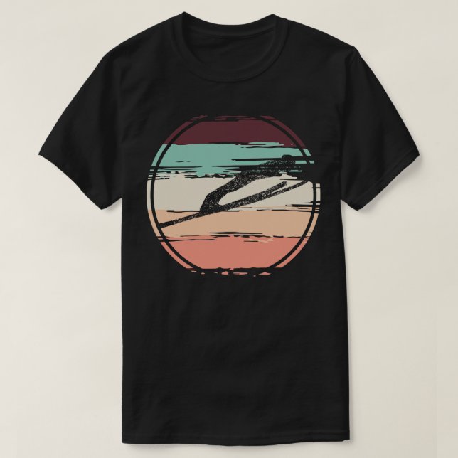 Ski Jumping Retro T Shirt (Design framsida)